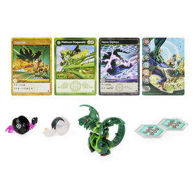 Bakugan Evolutions, Dragonoid with Nano Scorcher and Siphon Platinum Power Up Pack