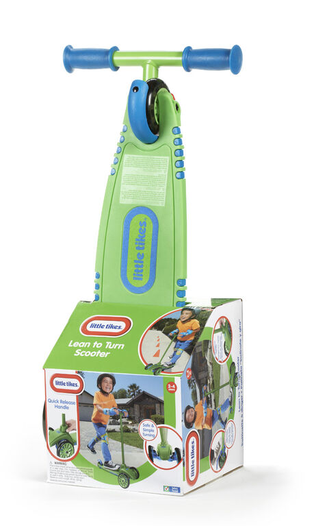 Little Tikes - Lean to Turn Scooter with Removable Handle - Green/Blue