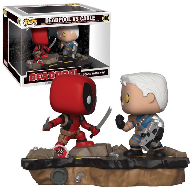 Figurine en vinyle Deadpool vs Cable de Deadpool par Funko Movie Moment!.