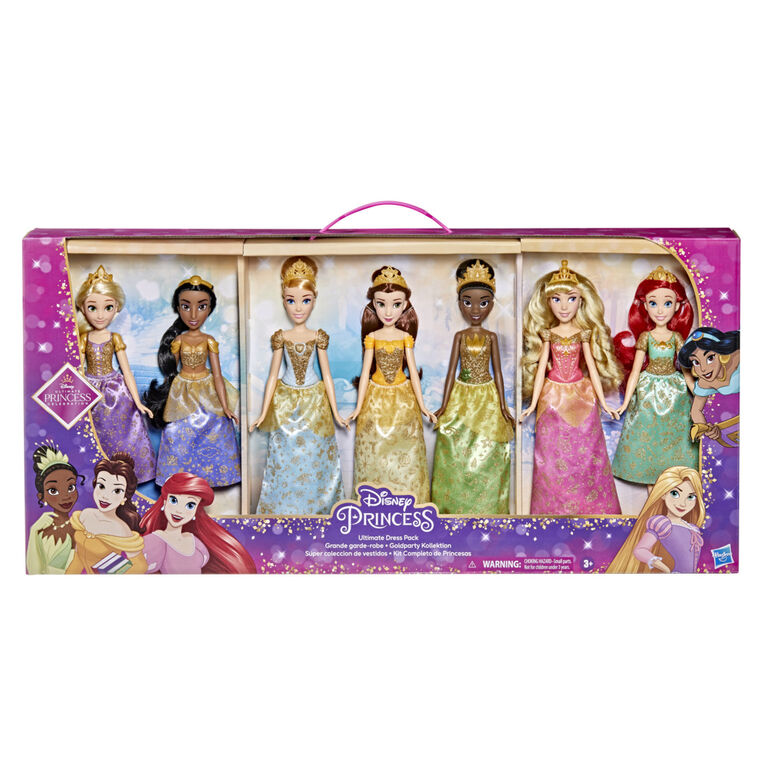 Disney Princesses Collection dorée, 7 poupées mannequin avec jupes - Notre  exclusivité