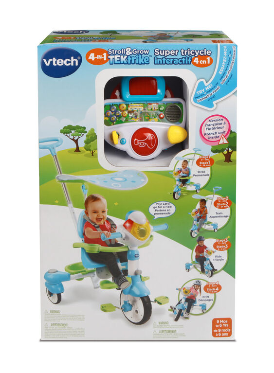 Vtech - 4-in-1 Stroll & Grow Tek Trike - French Edition