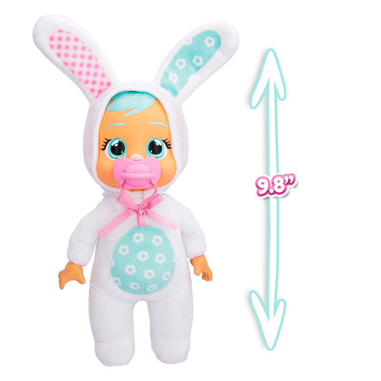 Cry Babies Tiny Cuddles Lapins - Poupée bébé de 9 po | Pyjama lapin de couleur pastel au thème de Pâques