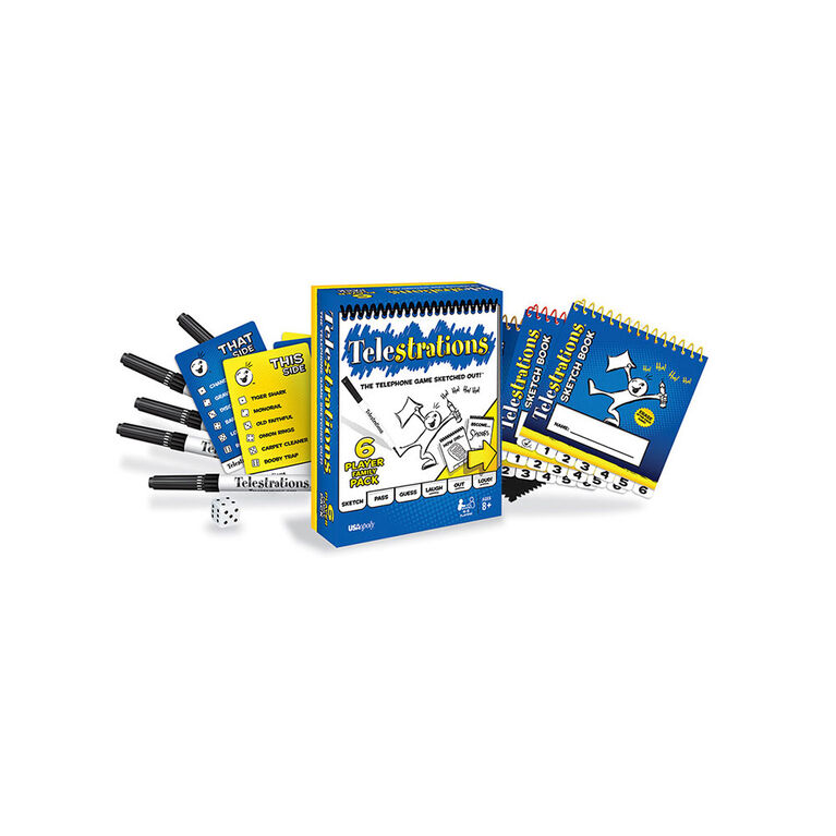 USAopoly Telestrations 6 Player: The Family Pack - English Edition