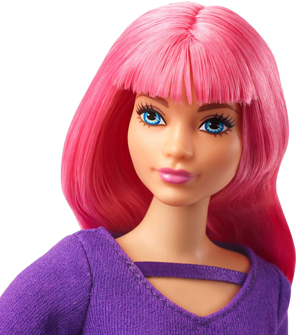 barbie with pink hair