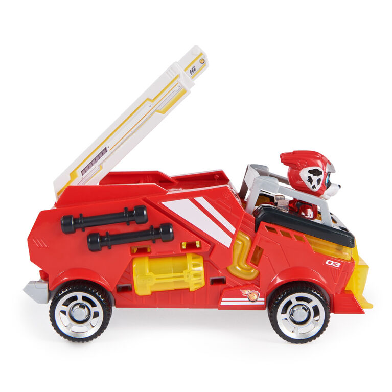 PAW Patrol: The Mighty Movie, Firetruck Toy with Marshall Mighty Pups Action Figure, Lights and Sounds