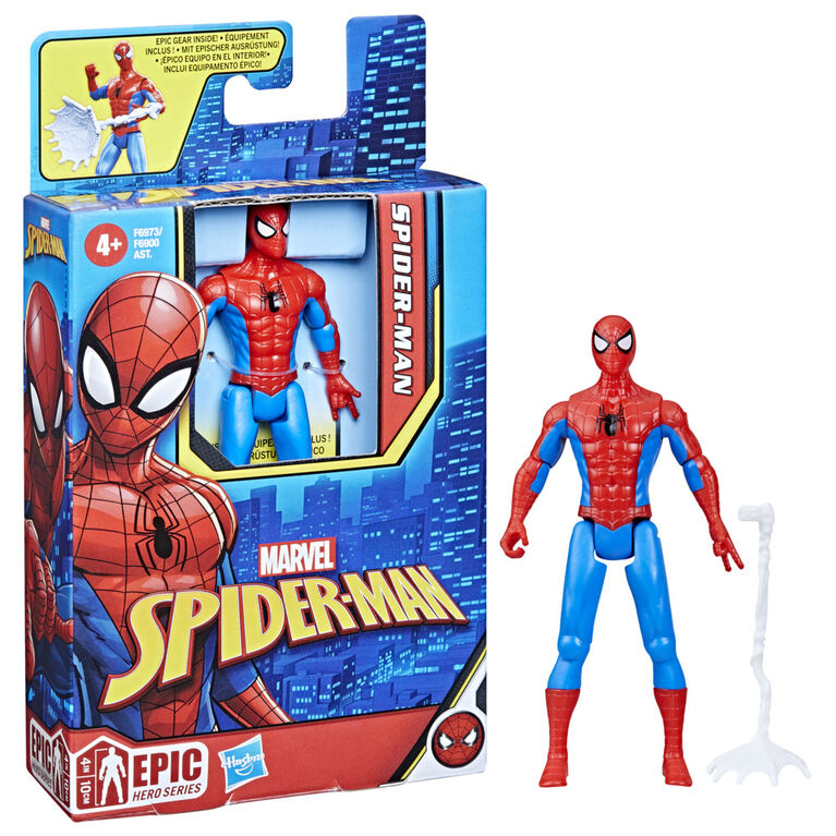 Marvel Spider-Man Epic Hero Series, figurine articulée Spider-Man classique de 10 cm