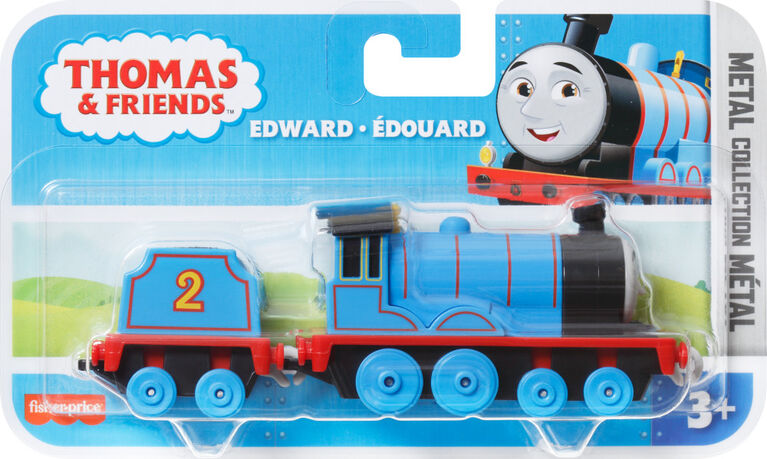 Thomas & Friends Edward Diecast Metal Push-Along Toy Train Engine with Tender for Preschool Kids