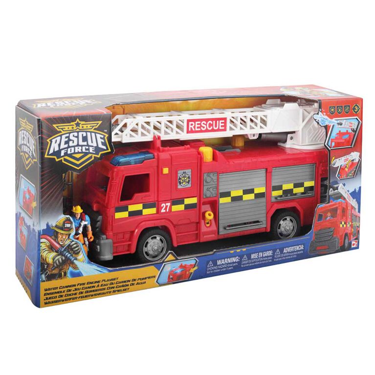 Ensemble de jeu Rescue Force - Camion de pompiers avec canon à eau