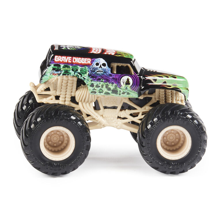 Monster Jam, Official Grave Digger Vs. Calavera Die-Cast Monster Trucks, 1:64 Scale, Kids Toys for Boys Ages 3 and up