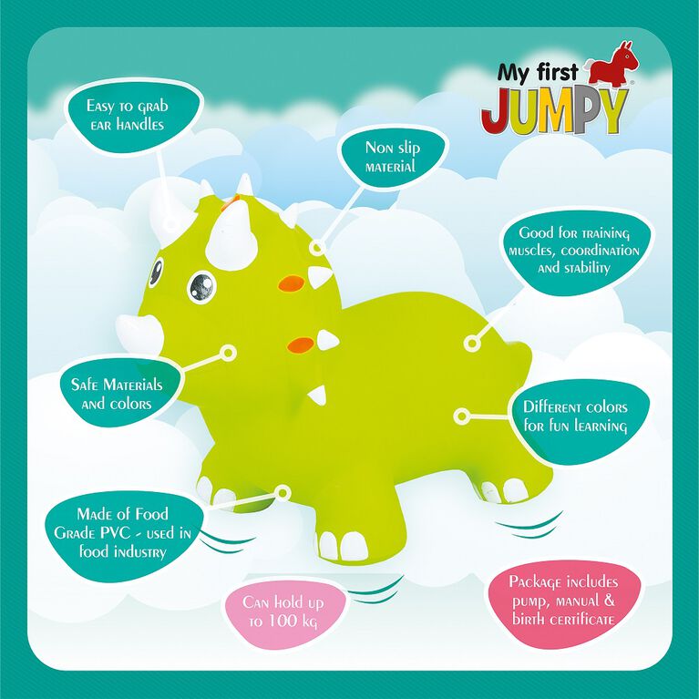 My First Jumpy Dino - green