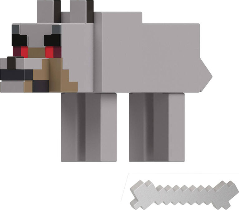 Minecraft Toys 3.25-inch Action Figures Collection, Hostile Wolf