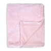 Signature Mode Bébé Couverture en peluche striée : rose