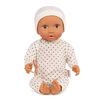 Babi Baby Doll (Medium) - Brown Eyes and Ivory Hat 14-inch Baby Doll, Ivory Outfit