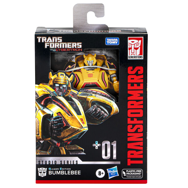 Transformers Studio Series Deluxe 01 Transformers: War for Cybertron Gamer Edition Bumblebee 4.5" Action Figure