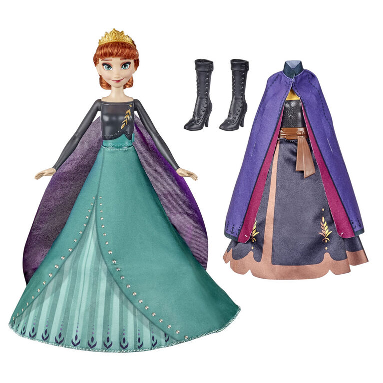 Disney's Frozen 2 Anna's Queen Transformation Fashion Doll With 2 Outfits and 2 Hair Styles