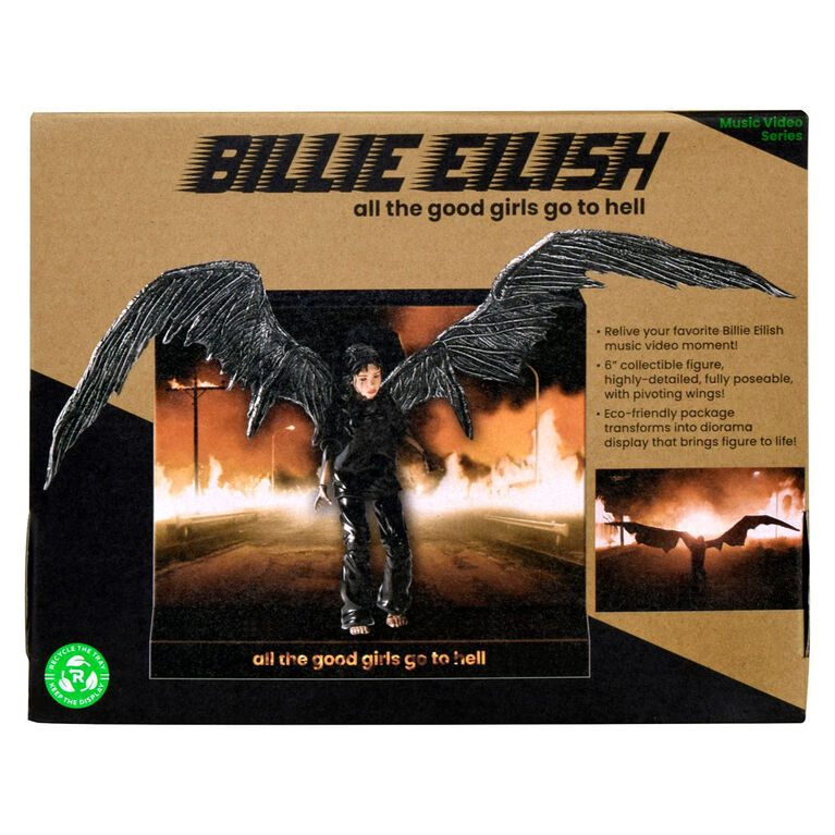 Figurine Billie Eilish de 15 cm - vidéo All Good Girls Go to Hell - Édition anglaise