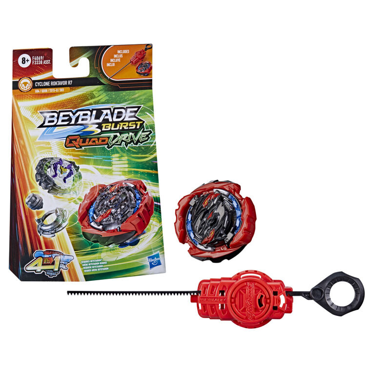 Beyblade Burst QuadDrive Cyclone Roktavor R7 Spinning Top Starter Pack