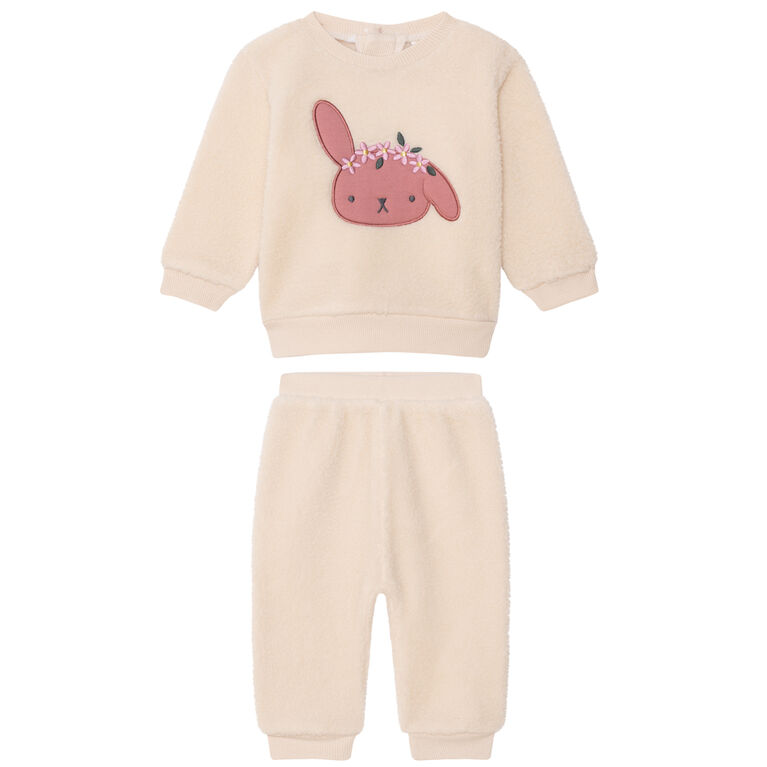 PL Baby  2 piece   sherpa  bunny 3M