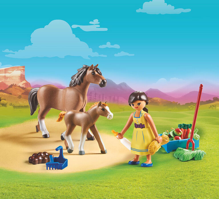 Playmobil Spirit Pru with Horse and Foal