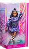 Barbie Deluxe Style Fashion Doll #7 in Metallic Blue Top and Skirt with Accessories, Brunette