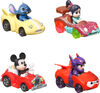 Hot Wheels RacerVerse, Set of 4 Die-Cast Hot Wheels Cars with Disney Characters as Drivers