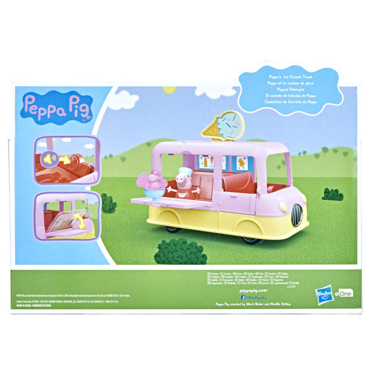 Peppa Pig Peppa's Adventures Peppa's Ice Cream Truck Vehicle Preschool Toy - French Edition - R Exclusive