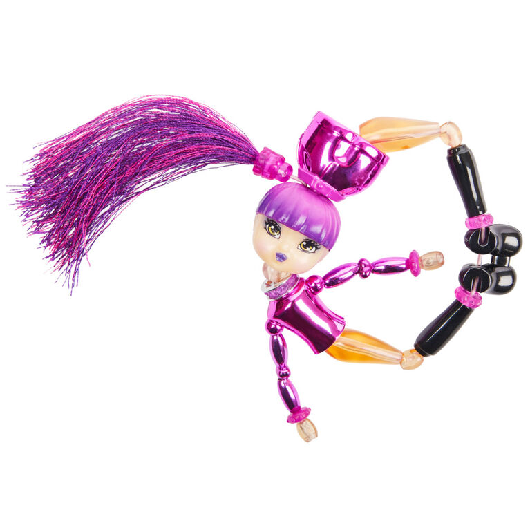 Twisty Girlz, Series 2, Jet B. Transforming Doll to Collectible Bracelet with Mystery Twisty Petz