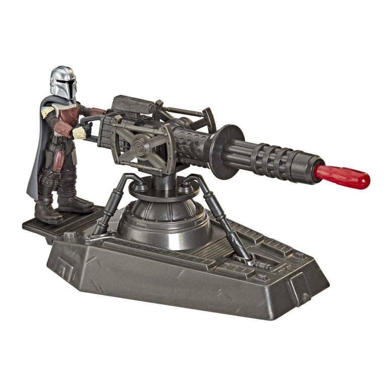 Star Wars Mission Fleet, Hover E-Web Cannon, The Mandalorian, figurine de 6 cm avec véhicule