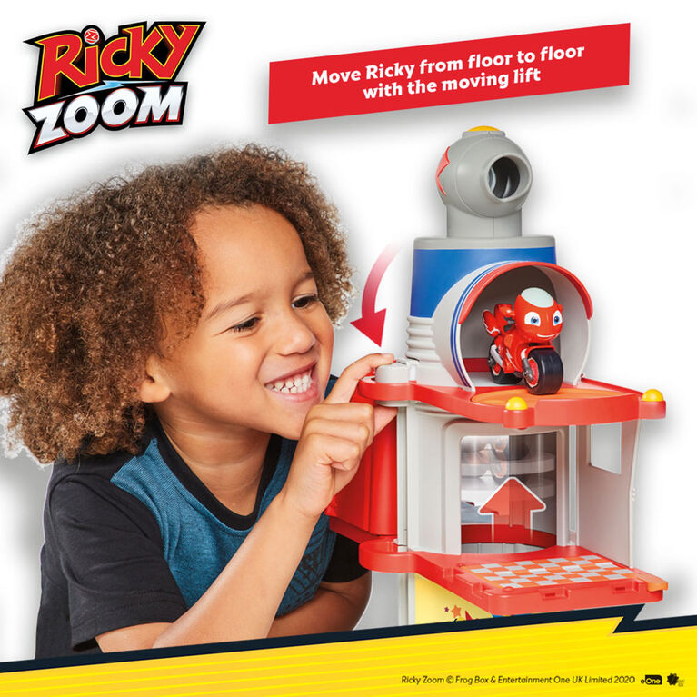 Ricky Zoom: Ricky's House Adventure Playset - Multi-level Rescue Headquarters with Sound, Ramps, Bike Launcher & More - Includes 3-inch Action Figures - R Exclusive