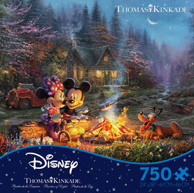 Thomas Kinkade Disney - Mickey Et Minnie Sweetheart Fire - Puzzle 750 Pi&egrave;ces - &Eacute;dition anglaise