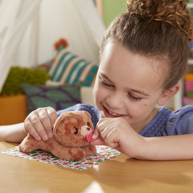 furReal Newborns Bear Interactive Animatronic Plush Toy: Electronic Pet with Sound Effects, Closing Eyes,Ages 4 and up