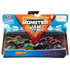 Monster Jam, Coffret de 2 véhicules authentiques Dragon vs Octon8er, Monster trucks en métal moulé à l'échelle 1:64