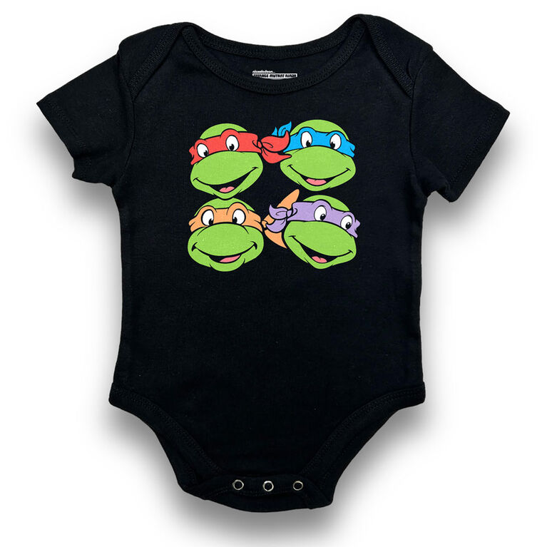TMNT Short Sleeve Bodysuit - Black