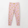 4-5 ans legging en coton biologique - imprimé violet pâle