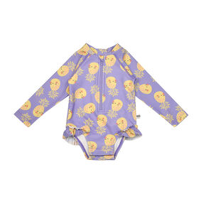 ZOOCCHINI - Rashguard Ruffled 1pc Swimsuit - Pineapple - 3T