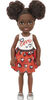 Barbie Chelsea Doll Wearing Skirt with Heart-Print and Metallic Shoes