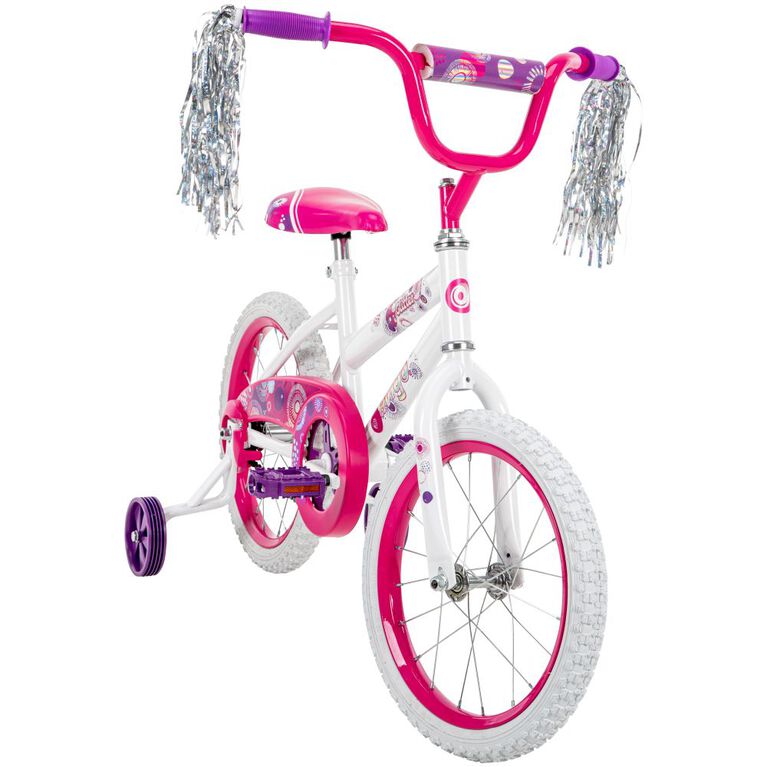Vélo, 16po Avigo Glitter, blanc et rose