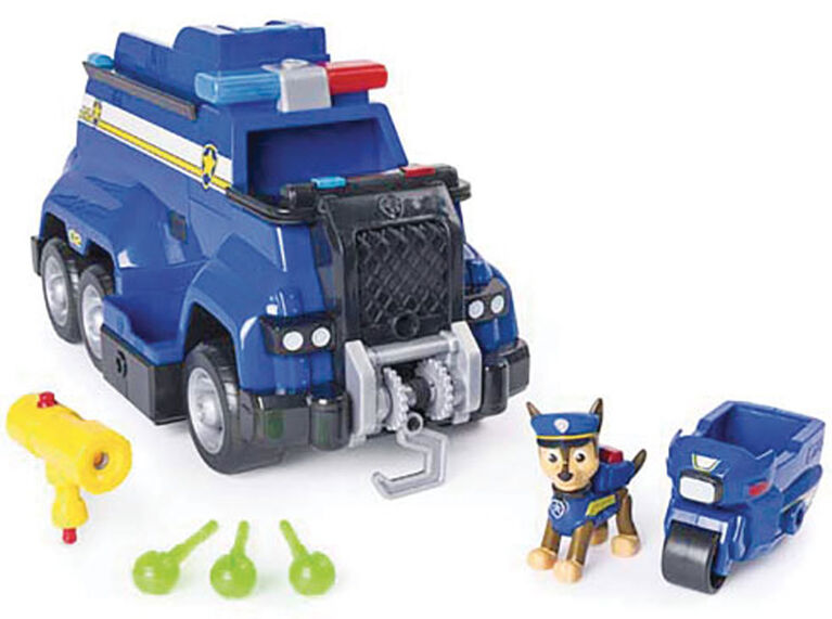 PAW Patrol Ultimate Rescue - Voiture de police Ultimate Rescue de Chase avec effets sonores et lumineux et mini-véhicule - Notre exclusivité