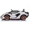 KidsVip 12V Enfants et Tout-Petits 4x4 Lamborghini Sian Edition MP4 Voiture Eléctrique avec Commande à Distance - Blanc