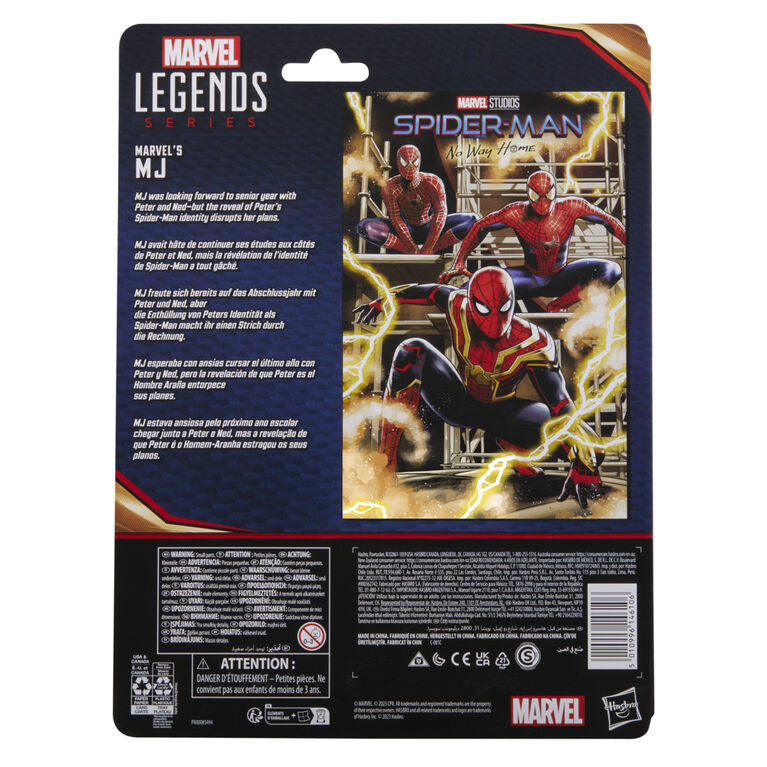Hasbro Marvel Legends Series Marvel's MJ, Spider-Man: No Way Home 6 Inch Marvel Legends Action Figures