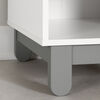 Bebble 1-Drawer Nightstand Gray and White