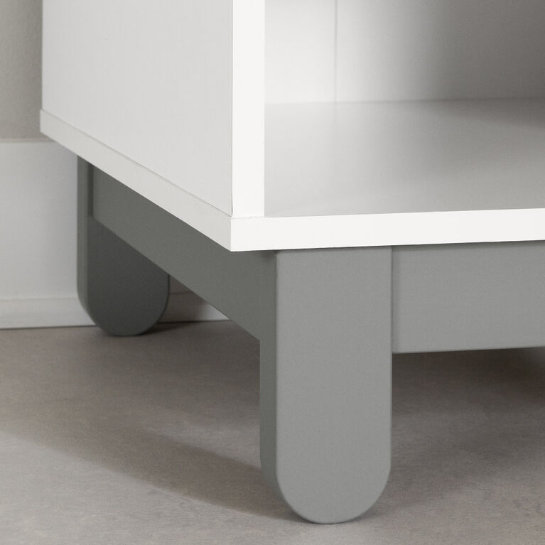 Bebble 1-Drawer Nightstand Gray and White
