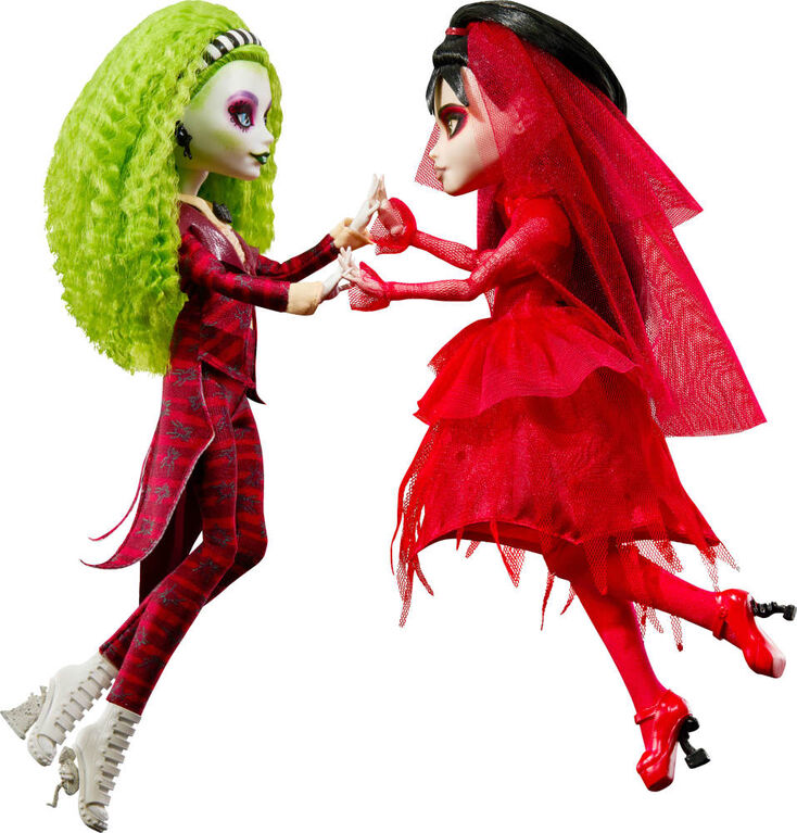 Monster High Skullector Betelgeuse and Lydia Collectible Dolls, Beetlejuice Beetlejuice 2-Pack