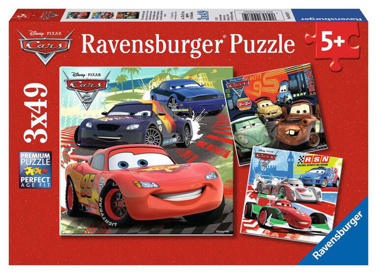 Ravensburger - Disney Pixar - Course autour mond casse-têtes 3 x 49pc