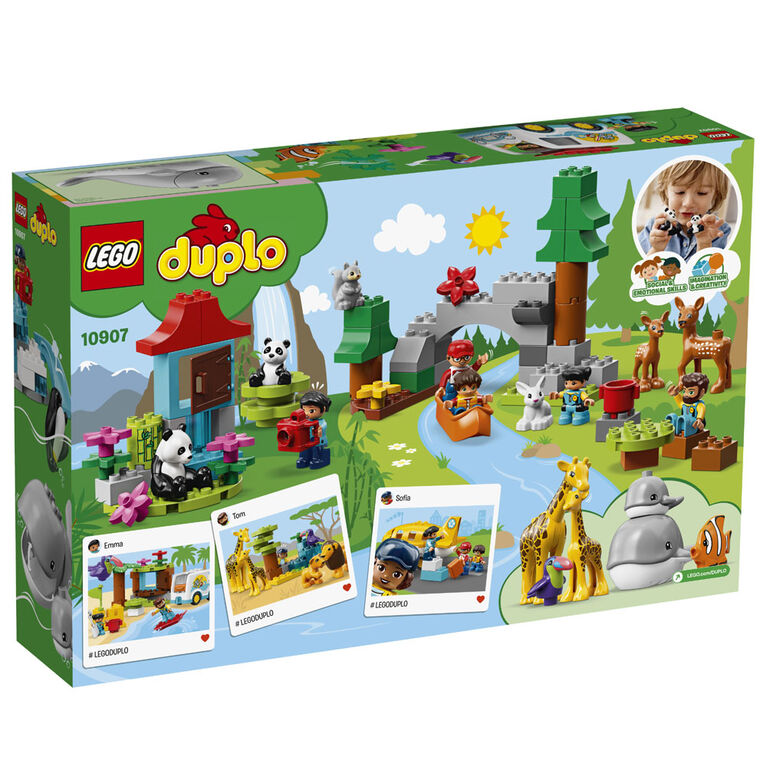 LEGO DUPLO Town Les animaux du monde 10907 (121 pièces)