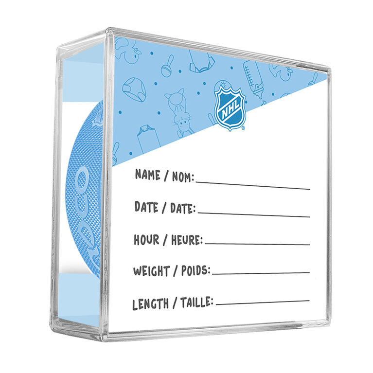 NHL Montreal Canadiens new fan is born logo on blue puck in cube