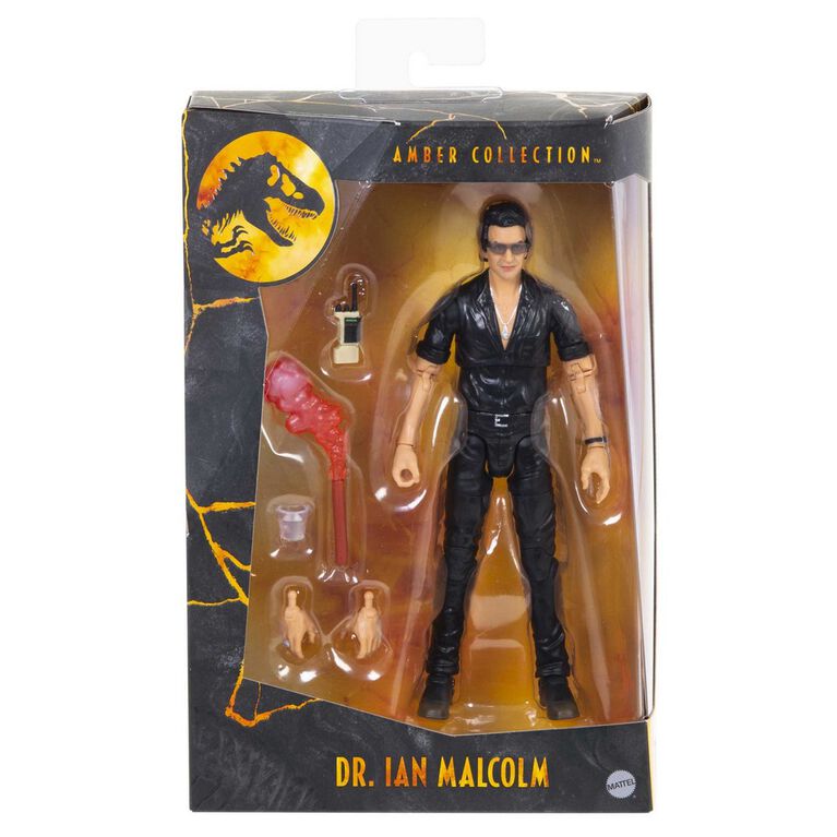 Jurassic World - Collection Ambre - Figurine articulée Dr Ian Malcolm