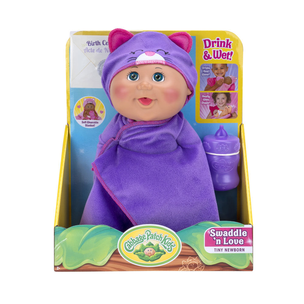 Cabbage Patch Kids Deluxe Tiny Newborn Swaddle n Love Caucasian Hazel Eyes