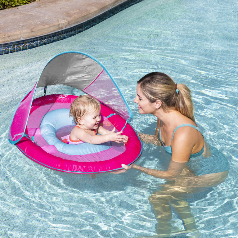 SwimWays Baby Spring Float Sun Canopy - Pink Mermaid Unicorn