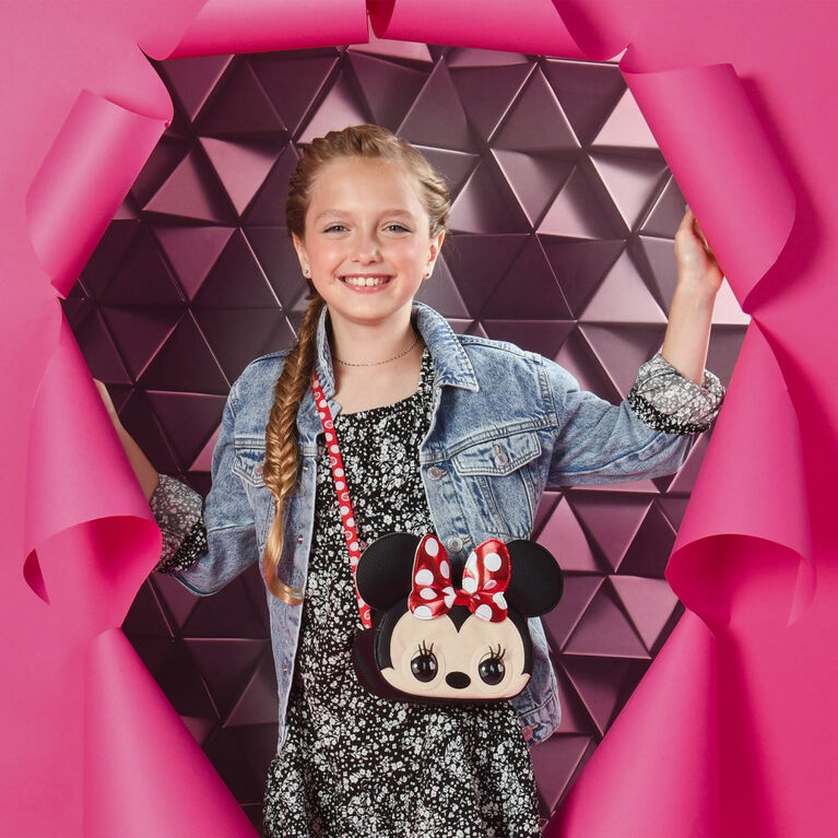 Purse Pets, Disney Minnie Mouse Interactive Pet Toy and Shoulder Bag with over 30 Sounds and Reactions, Crossbody Purse